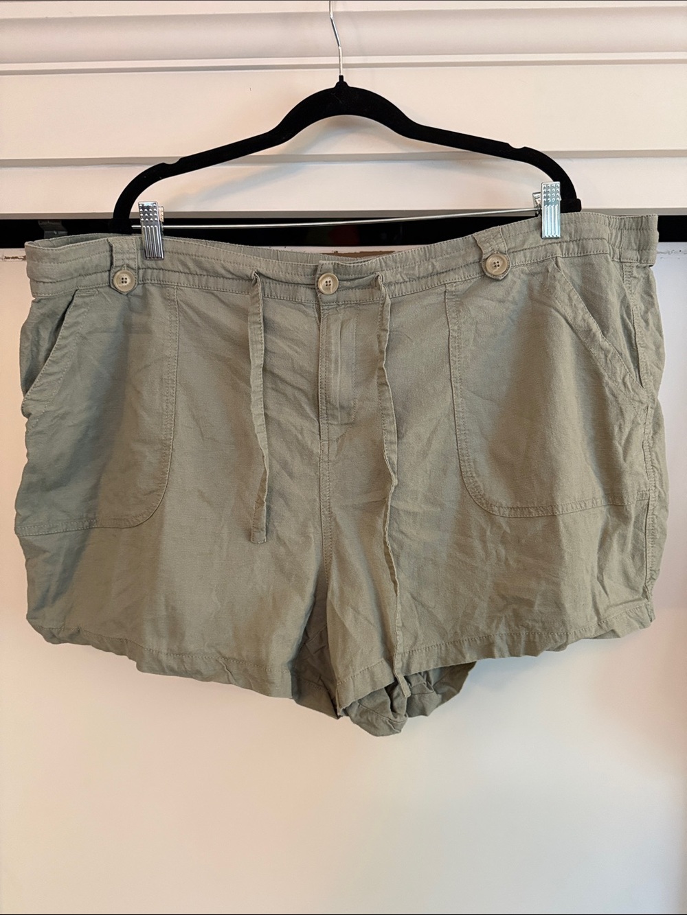 torrid Olive Green Utility Drawstring Shorts